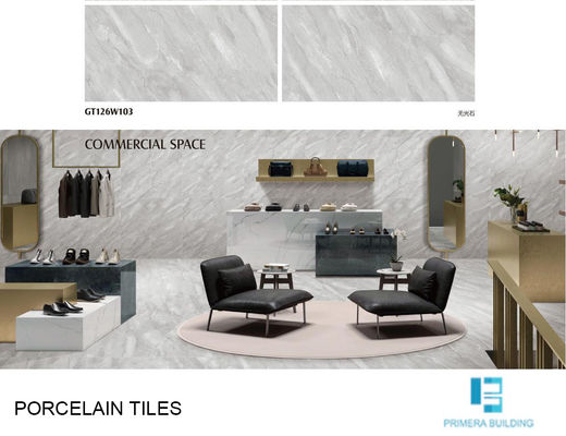 comprare La morbidezza dell'interno delle piastrelle per pavimento della porcellana di terrazzo 600x1200mm ha lustrato 35N/mm2 di marmo fabbricazione online