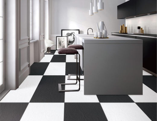 comprare La porcellana piena del corpo di PRIMERA 9.5mm piastrella Matt Rough Black White Floor 600x600mm fabbricazione online