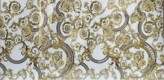 comprare Piastrella lucidata in cristallo giallo dorato 300x600mm per interni ed esterni fabbricazione online