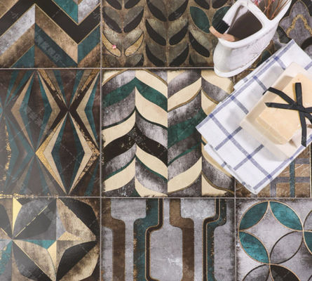 comprare Mattonelle decorative della parete di spessore di W.A 0,02 0.82cm, piastrelle per pavimento dorate 200x200mm fabbricazione online