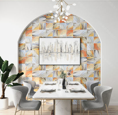 comprare mattonelle della parete del fondo dello SGS TV di 20x20cm, stile dorato dell'arcobaleno della piastrella di ceramica W.A0.02 fabbricazione online
