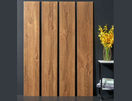 comprare Mattonelle di legno della porcellana del AAA 0.95cm del grado, colore di legno di Brown delle mattonelle di pavimentazione di sguardo dello SGS fabbricazione online