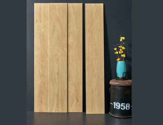 comprare La porcellana di legno di larghezza dello SGS 250mm piastrella la crema beige per la decorazione 0.95cm dello spazio fabbricazione online