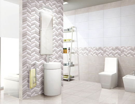 comprare Le mattonelle della pietra della parete interna di 0.09W.A 30x60cm, 100m2 Grey Bathroom Wall Tiles Mirror hanno lustrato fabbricazione online