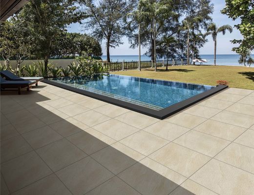 comprare Portogallo Piastrelle da piscina in porcellana beige antiscivolo 300x600mm fabbricazione online
