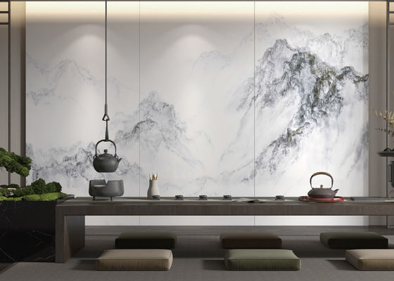comprare Pietra sinterizzata bianca del quarzo di Carrara per la decorazione della parete del fondo fabbricazione online