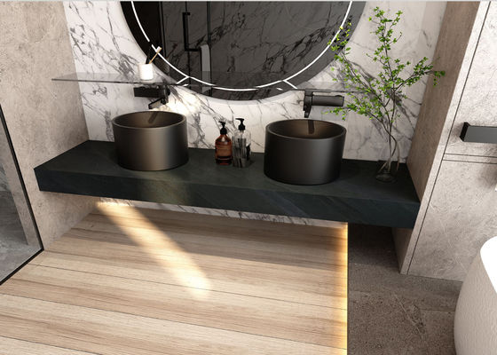 comprare Lo scrittorio nero ha sinterizzato la decorazione di superficie dell'armadietto di pietra delle lastre 800x2600mm fabbricazione online