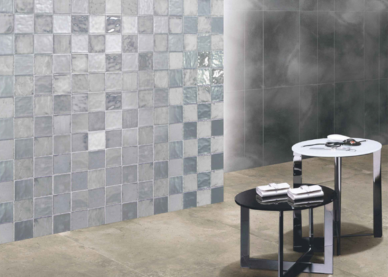 comprare Argenteo lucido dentro la parete piastrella 75x150mm per KTV Deco fabbricazione online