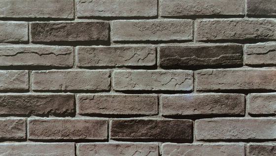 comprare Pannello murale in pietra artificiale di cemento grigio 60x200mm fabbricazione online