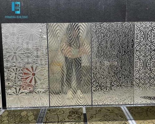comprare La parete del bagno di spessore di 3 10mm infornata volte piastrella il colore dorato e d'argento SASO fabbricazione online