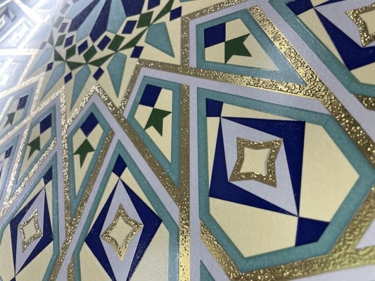 comprare le piastrelle per pavimento di colore dell'oro del fiore di 60x60cm hanno lustrato variopinto di superficie per la costruzione del progetto fabbricazione online