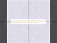 Pavimento e piastrelle in porcellana smaltata lucida effetto marmo grigio antibatterico 800x800mm per progetti e hotel