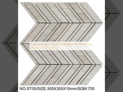 Mosaico per piscina in formato 305x305mm, Grado AAA e Firebrick