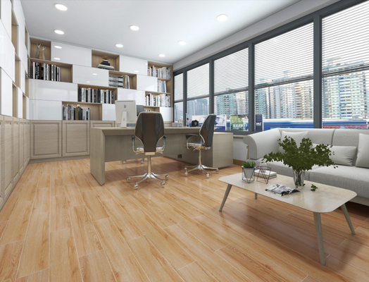 La parete di Brown 15x90cm pavimenta le piastrelle di ceramica di legno multicolori per la decorazione Primera della camera da letto inodoro