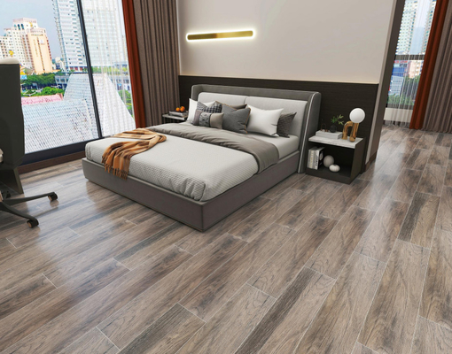 Non slitti la lunghezza interna di larghezza 100cm di Gray Wood Ceramic Tile 20cm del salone della plancia della pavimentazione in piastrelle di legno della porcellana