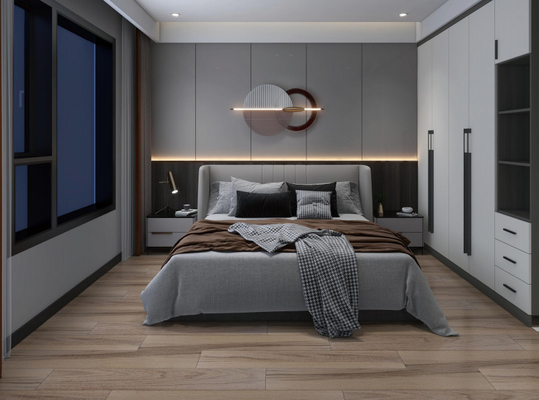 striscia di legno Gray Kitchen Bedroom Decoration della porcellana della famiglia della piastrella di ceramica di 200X1200mm