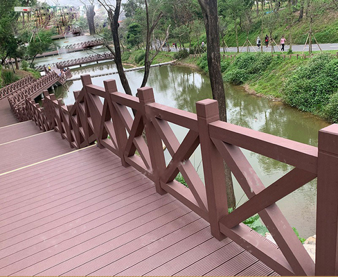 Bordo esterno di Panel Protective Railing 2000x1200mm del recinto dello SGS WPC per ingegneria del giardino