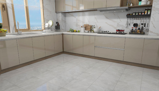 Piastrelle rustiche in ceramica matt vetrate per la ricostruzione e piastrelle per pavimenti interni da 400x400 mm grigio per la decorazione