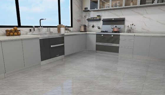 Piastrelle rustiche in ceramica resistenti all'usura Grigio per la camera da letto e piastrelle da pavimento in marmo da 400x400 mm per il soggiorno