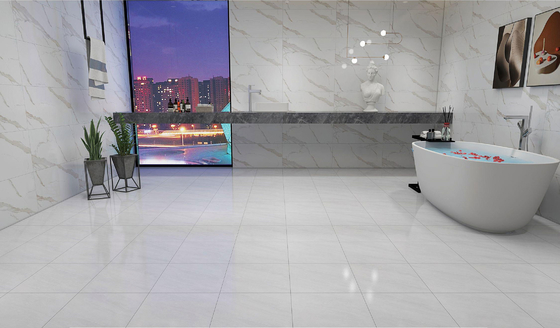 Resistenza agli acidi 400x400 mm Piastrelle rustiche in ceramica vetrata in grigio chiaro opaco per soggiorno e bagno