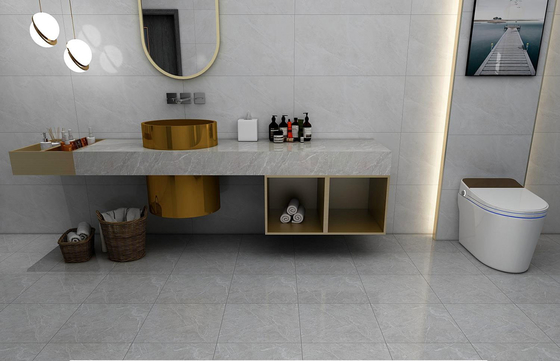 Marmo anti-slit Look Ceramica Matte Vetrata Piastrelle Rustiche Per Bagno E Grigio Piastrelle Da Pavimento 400x400mm Per Soggiorno
