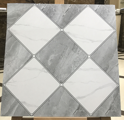 Piastrelle rustiche in ceramica in mattoni da fuoco da 40x40 cm per hotel e piastrelle grigie per il soggiorno