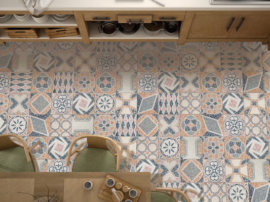 Tela rustica in ceramica resistente all'usura 250x250 mm W.A 6% per soggiorno e antibatterica per pareti e pavimenti per bagno