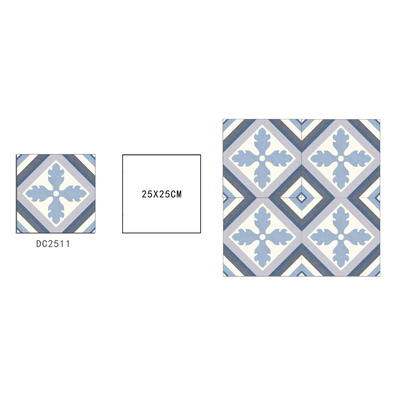 Piastrelle resistenti all'usura da 250x250 mm per la cucina e piastrelle rustiche in ceramica durevoli per il soggiorno
