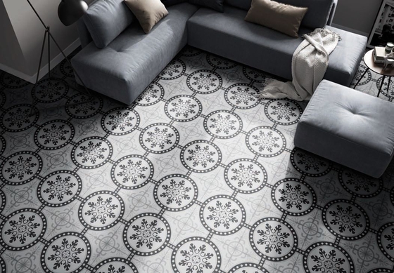 Piastrella rustica in ceramica grigio chiaro 250x250mm per pavimento interno