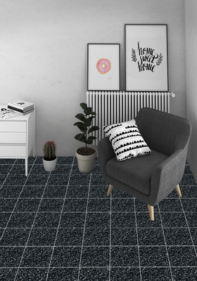 Piastrelle da parete nere durevoli da 250x250 mm per soggiorno e W.A 6% Pavimento Piastrelle rustiche in ceramica per decorazione