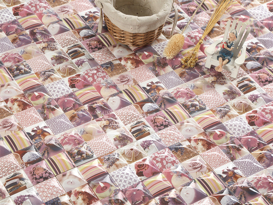 Piastrelle rustiche in ceramica rosa da 300x300 mm per pavimenti interni