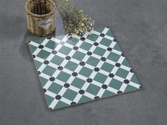 Piastrelle rustiche in ceramica resistenti ai graffi da 200x200 mm per il soggiorno e piastrelle verdi antiscivolo per l'hotel