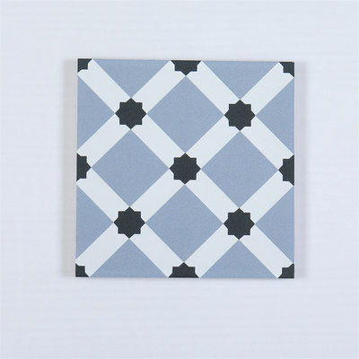 Piastrelle rustiche in ceramica blu 20x20 cm pavimento interno in argilla