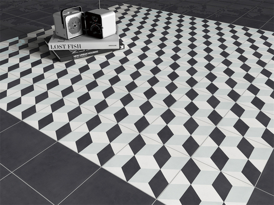 Piastrelle di parete e pavimento resistenti ai graffi da 200x200 mm per il soggiorno e piastrelle rustiche in ceramica antiscivolo per il progetto