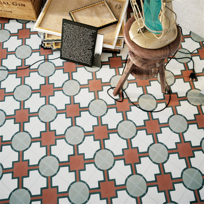 Piastrelle rustiche in ceramica per pavimenti encaustici da 200x200 mm per bagno e piastrelle da parete decorative antibatteriche per ufficio