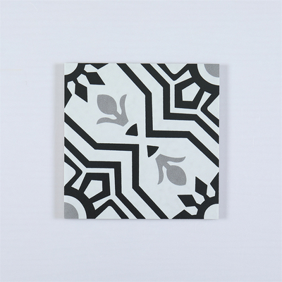 20x20 cm Piastrelle rustiche in ceramica per pavimenti interni Nero Grigio Bianco