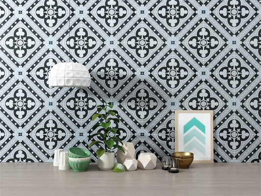 Piastrelle per pavimenti interni di 200x200 mm di colore grigio per la decorazione e piastrelle rustiche in ceramica per il soggiorno
