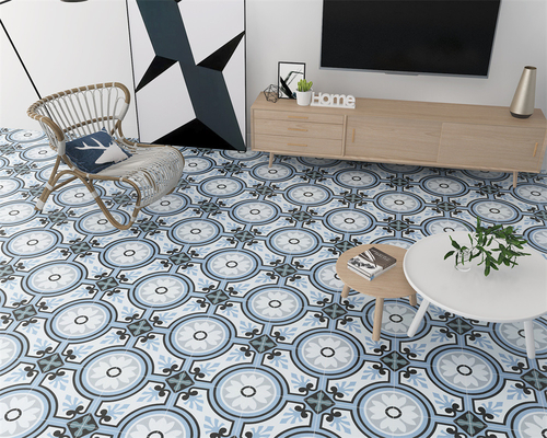 Piastrelle rustiche in ceramica blu da 200x200 mm per il soggiorno e piastrelle di parete durevoli per la cucina