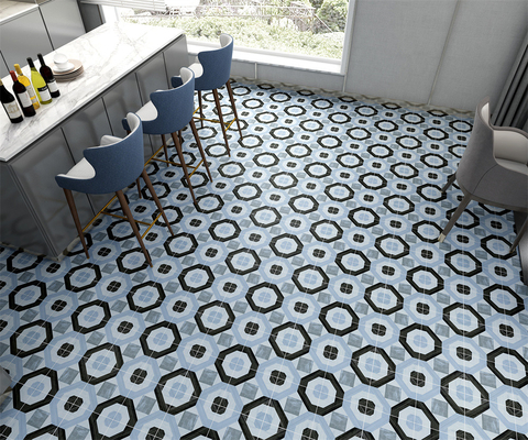 Non sbiadire 200x200mm parete piastrelle rustiche in ceramica e piastrelle blu per il pavimento per soggiorno e cucina