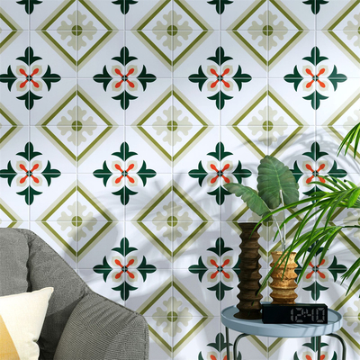 Verde Rosso 20x20 cm Piastrelle rustiche in ceramica antiscivolo Pavimento interno