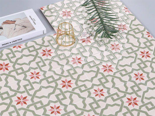 Piastrella rustica in ceramica beige rosa 20x20cm per pavimento e parete