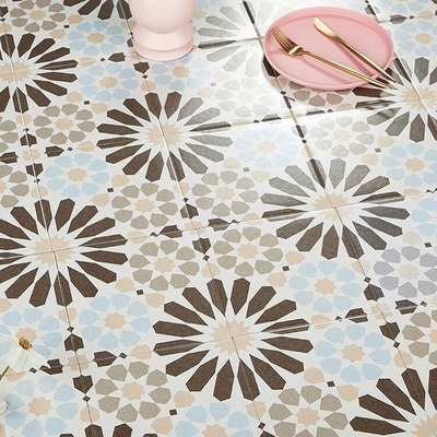 Piastrella rustica in ceramica grigio e blu 20x20cm per pavimento e parete del bagno