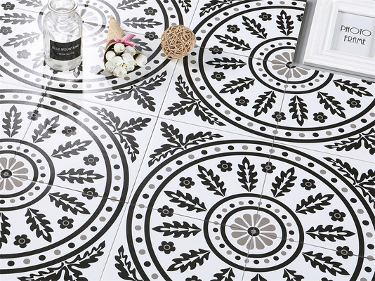 Eco-Friendly And Non-Slip Nero E Bianco Pavimento Ceramica Piastrella Rustica 200x200mm Per Bagno E Soggiorno