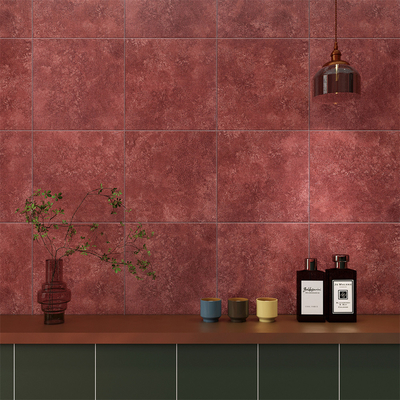 Resistenza agli acidi rossi 200x200mm Pavimento interno Piastrelle rustiche in ceramica per camera da letto e bagno