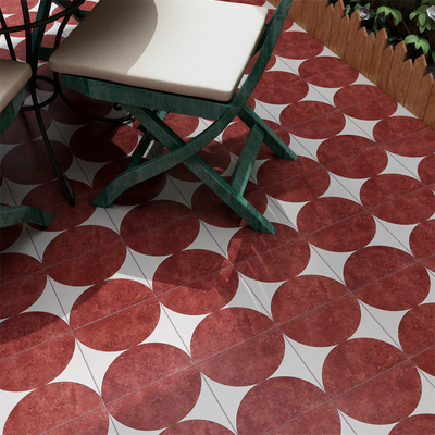 Rosso SGS 200x200mm Parete resistente all'usura Piastrelle rustiche in ceramica e piastrelle per pavimento per ristorante e soggiorno