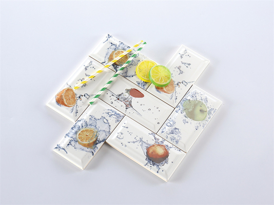 Bianco 75x152mm interno ceramica parete piastrelle di pane per cucina e soggiorno