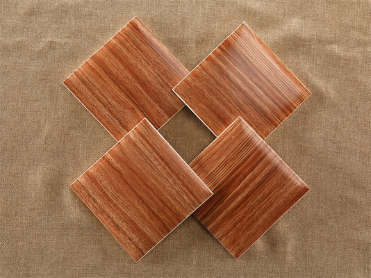 Marrone 152x152mm Piastrelle di pane da parete in ceramica per ufficio e decorazione