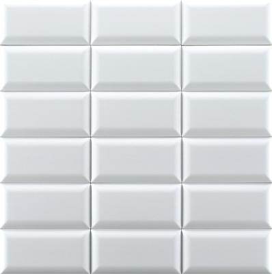 Piastrelle bianche di 75x152mm Piastrelle di pane in ceramica lucida per il bagno e la cucina