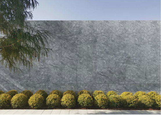 Firebrick 600x1200mm Grigio Matte Curtain Background Parete Piastrella Per Design Esterno E Progetto