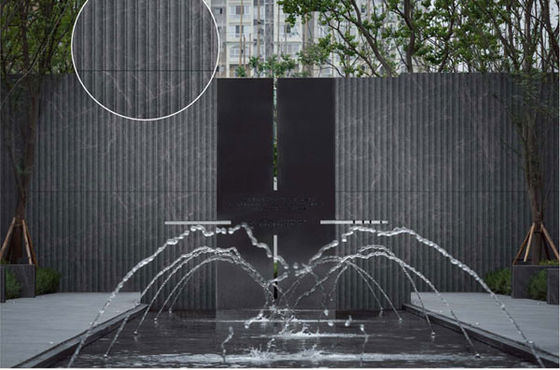 Piastrella in pietra per esterni 3D ad arco opaco grigio scuro antico 600x1200mm